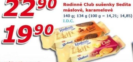 Sušenky Rodinné Club Sedita