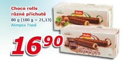 Trubičky Choco Rolls Waltz