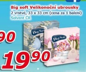 Ubrousky papírové 2vrstvé velikonoční Big Soft