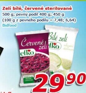 Zelí bílé sterilované Efko