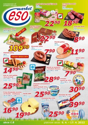 akční leták ESO MARKET 6.4.2022-17.4.2022