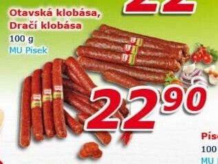 Otavská klobása Maso uzeniny Písek