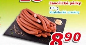 Párky javořické Kostelecké uzeniny