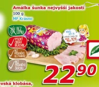 Šunka Amálka nejvyšší jakosti Krásno