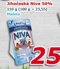 Sýr Niva Jihočeská 50% Madeta