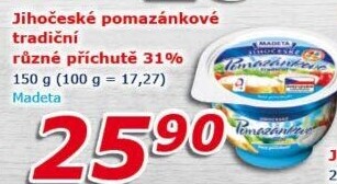 Tradiční pomazánkové Jihočeské Madeta