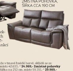 2místná pohovka s relaxačními funkcemi Celina