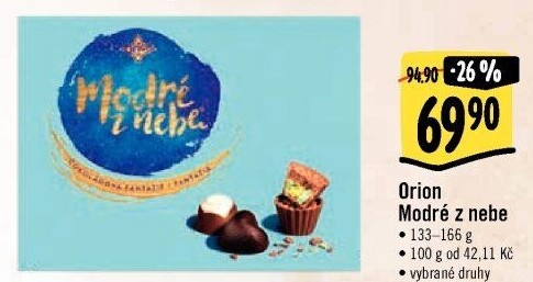 Bonboniéra Modré z nebe Orion