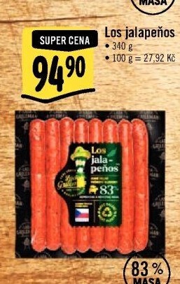 Klobásy na grilování Los Jalapeňos Kostelecké uzeniny