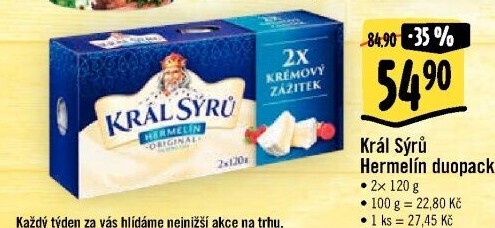 Sýr Hermelín Král sýrů