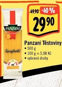 Těstoviny Panzani