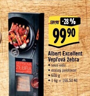 Vepřová žebra Sous vide Albert Excellent