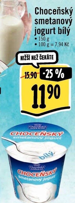 Bílý jogurt smetanový Choceňský