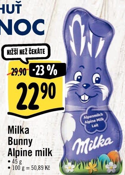 Čokoládový zajíc Milka