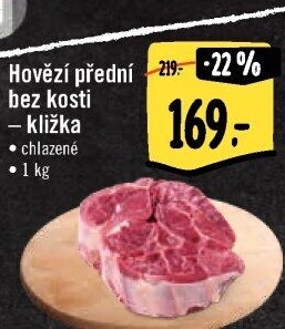 Hovězí přední bez kosti - kližka