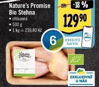 Kuřecí stehna bio Nature'