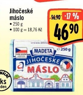 Máslo Jihočeské Madeta