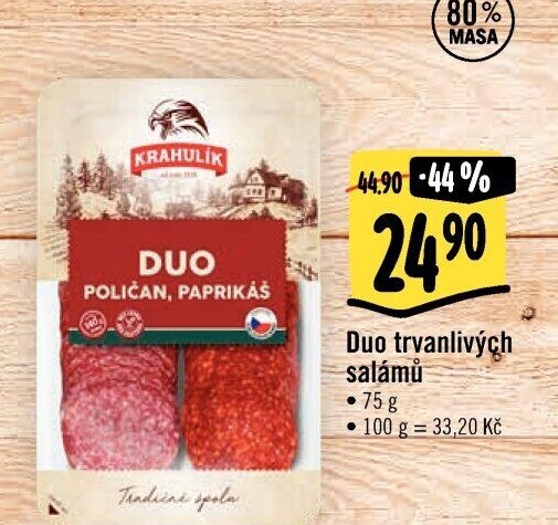 Salám Poličan+Paprikáš duo Krahulík