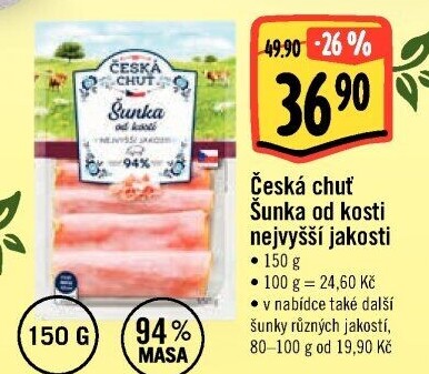 Šunka od kosti nejvyšší jakosti Česká chuť