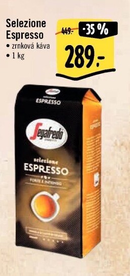 Zrnková káva Selezione Espresso Segafredo