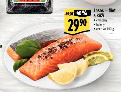 Losos - filet s kůží