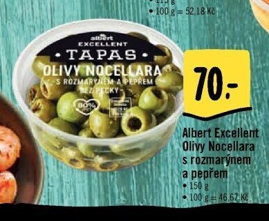 Albert Excellent Olivy Nocellara s rozmarýnem a pepřem