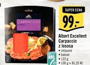 Carpaccio z lososa Albert Excellent