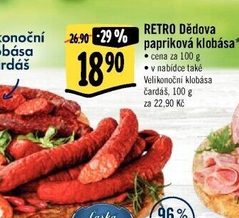 Dědova klobása papriková Albert Retro