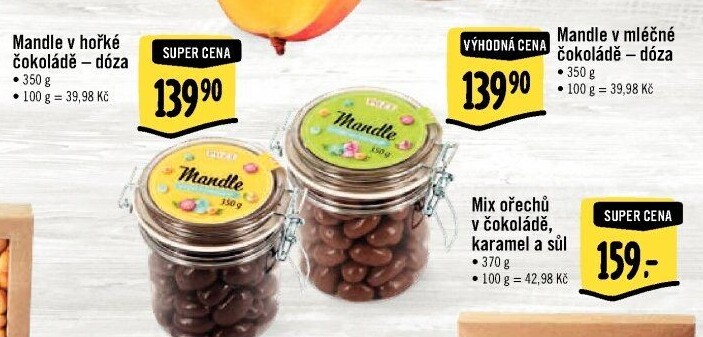 Mandle v čokoládě Poex