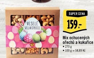 Mix ochucených ořechů a kukuřice IBK trade