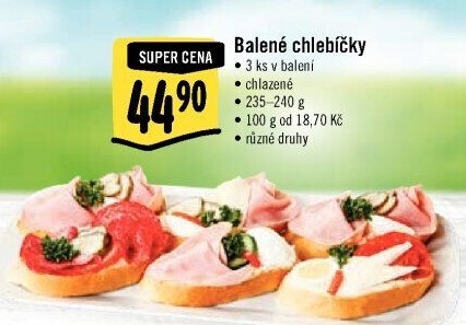 Obložený chlebíček