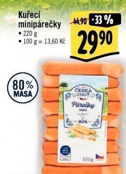 Párečky kuřecí mini Česká chuť