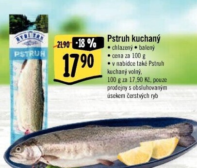 Pstruh kuchaný Albert