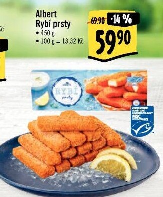 Rybí prsty mražené Albert