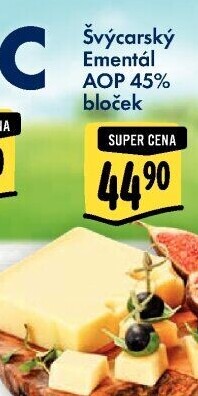 Sýr Ementál švýcarský AOP 45%