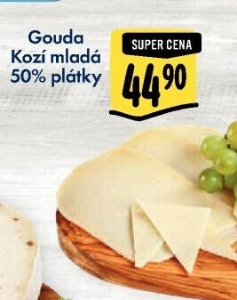 Sýr Gouda kozí mladá 50%