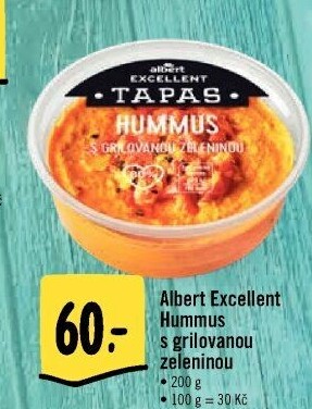 Tapas Hummus s grilovanou zeleninou Albert Excellent
