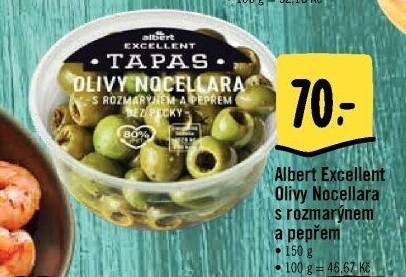 Tapas Olivy Nocellara s rozmarýnem a pepřem Albert Excellent
