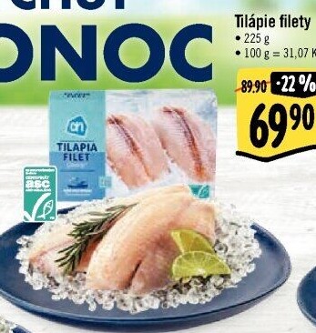 Tilápie filety mražená Albert Heijn