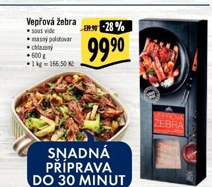 Vepřová žebra Sous vide Albert Excellent