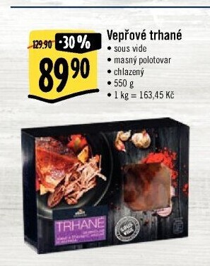 Vepřové trhané maso Sous vide Albert Excellent