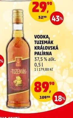 VODKA, TUZEMÁK KRÁLOVSKÁ PALÍRNA 0,5 l