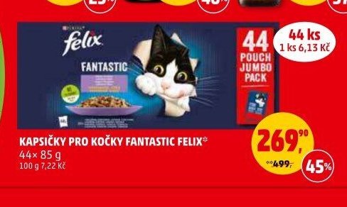 KAPSIČKY PRO KOČKY FANTASTIC FELIX 44x 85 g
