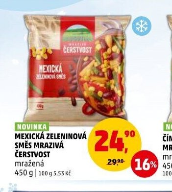 Mexická zeleninová směs mrazivá Čerstvost