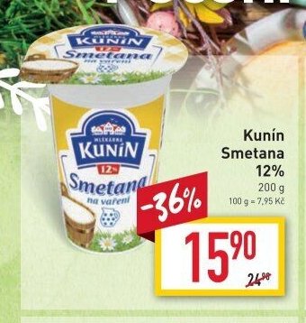 Kunín Smetana 12% 200 g