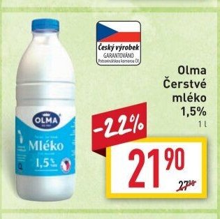 Olma Čerstvé mléko 1,5% 1 l