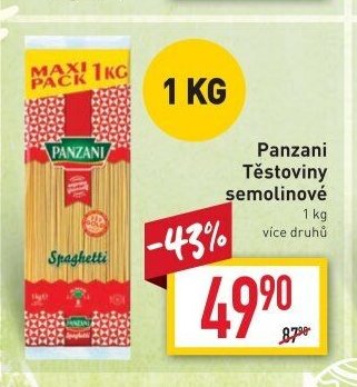 Panzani Těstoviny semolinové