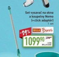 Set vysavač na okna a koupelny Nemo (+click adaptér)
