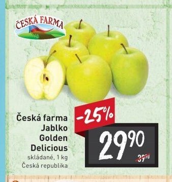 Česká farma Jablko Golden Delicious