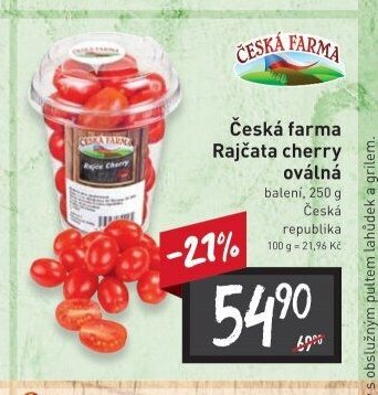 Česká farma Rajčata cherry oválná